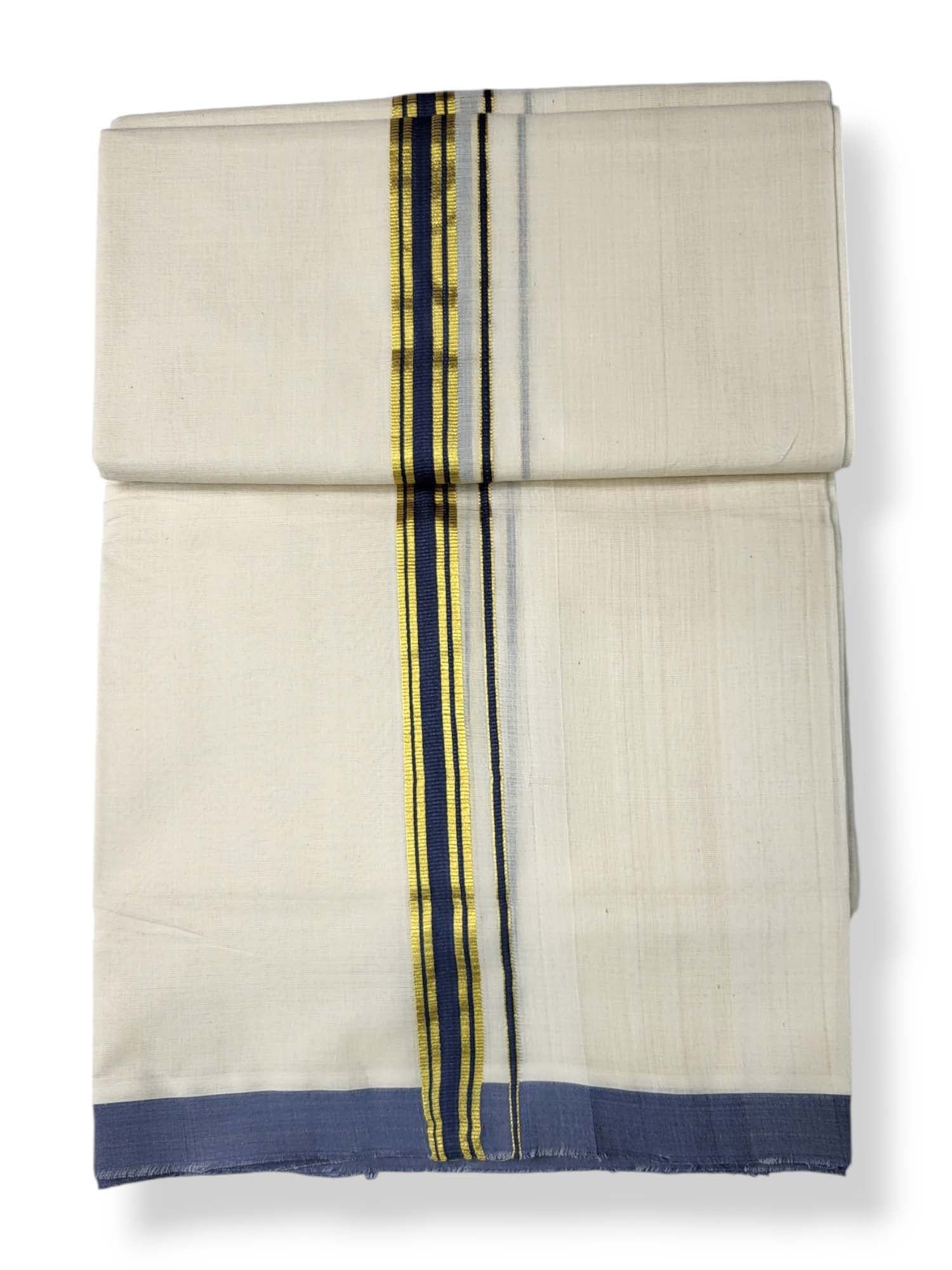  Kerala Balaramapuram Pure Cotton Handloom Mundu/Dhoti 