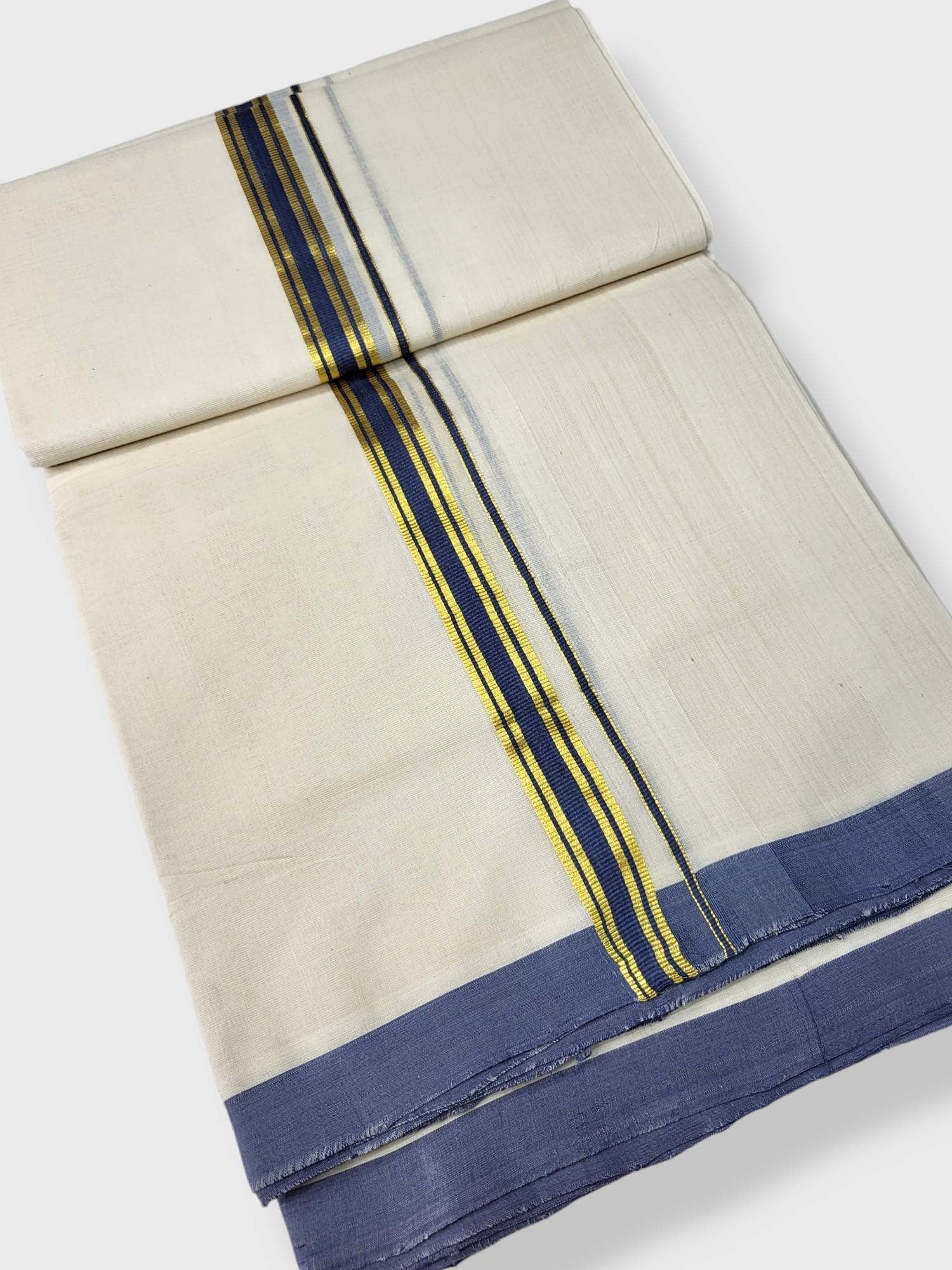  Kerala Balaramapuram Pure Cotton Handloom Mundu/Dhoti 