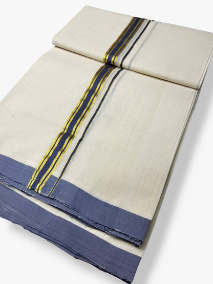  Kerala Balaramapuram Pure Cotton Handloom Mundu/Dhoti 