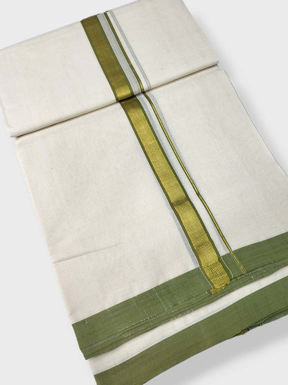  Kerala Balaramapuram Pure Cotton Handloom Mundu/Dhoti 