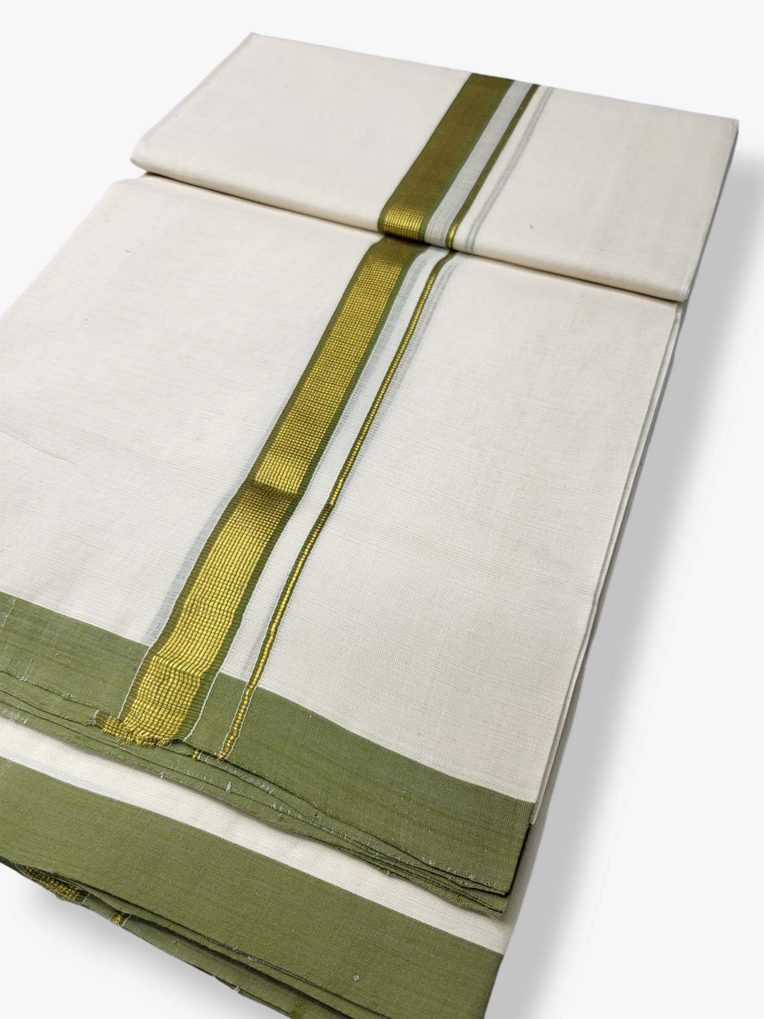  Kerala Balaramapuram Pure Cotton Handloom Mundu/Dhoti 