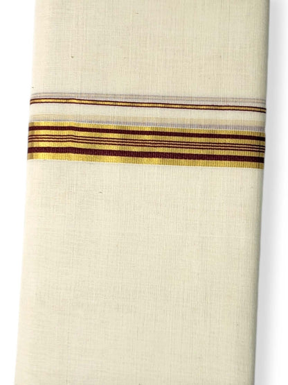  Kerala Balaramapuram Pure Cotton Handloom Mundu/Dhoti 