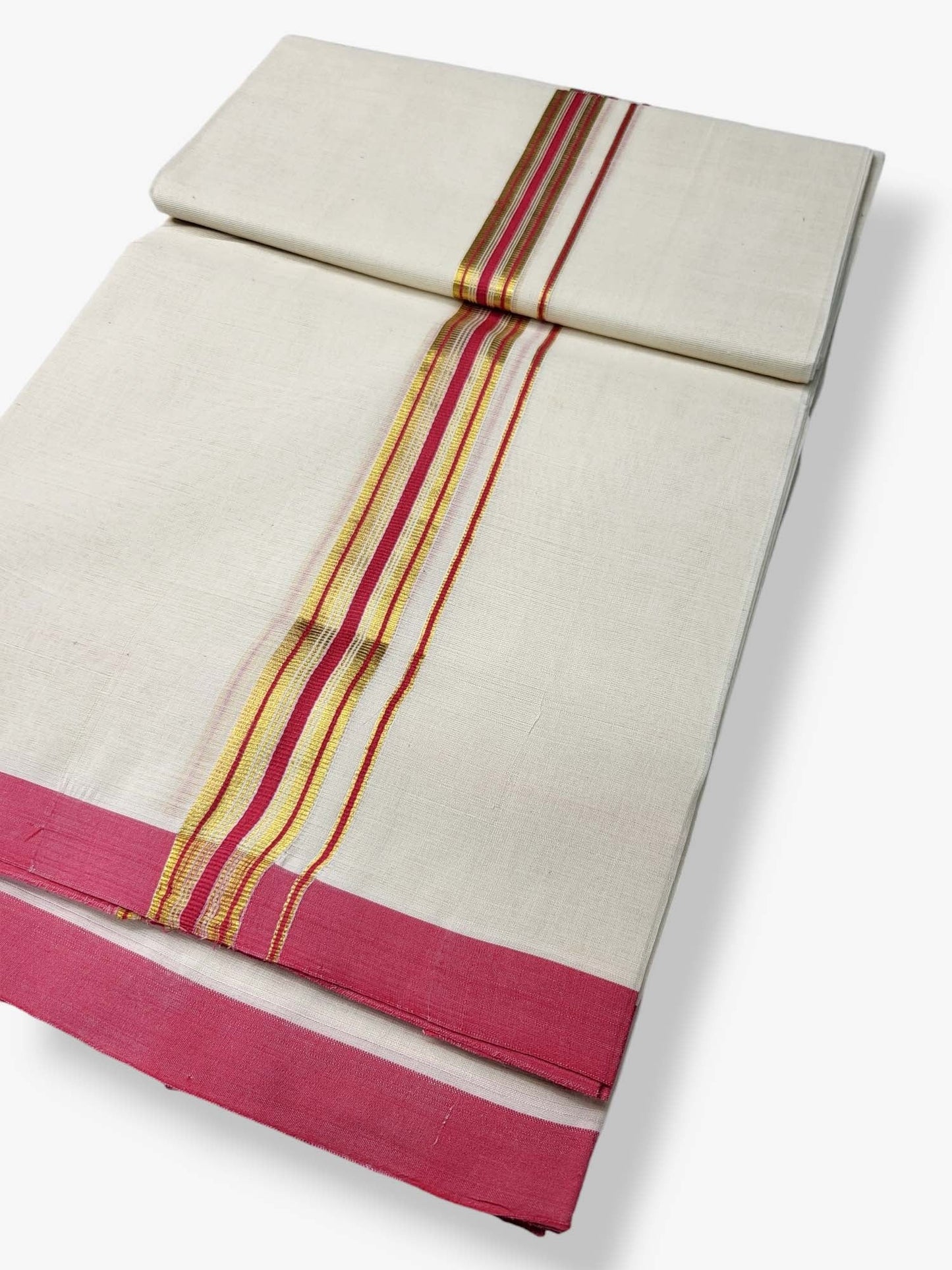  Kerala Balaramapuram Pure Cotton Handloom Mundu/Dhoti 