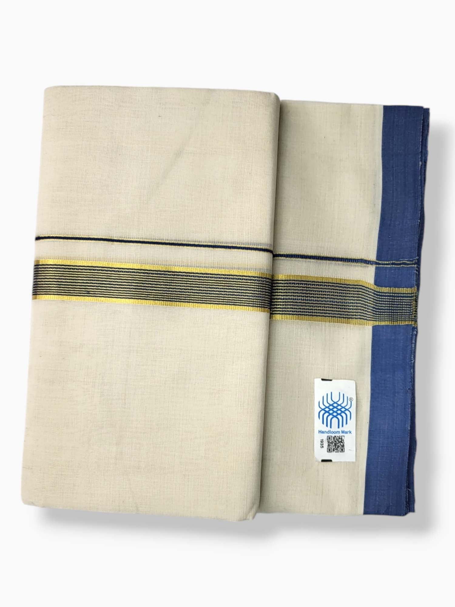  Kerala Balaramapuram Pure Cotton Handloom Mundu/Dhoti 