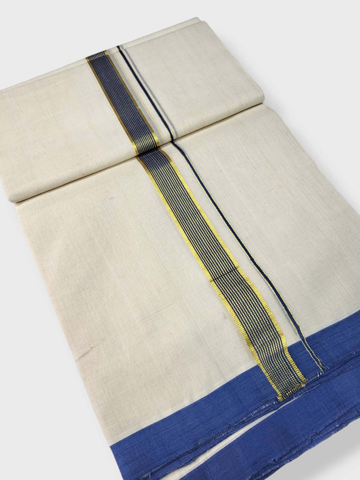  Kerala Balaramapuram Pure Cotton Handloom Mundu/Dhoti 