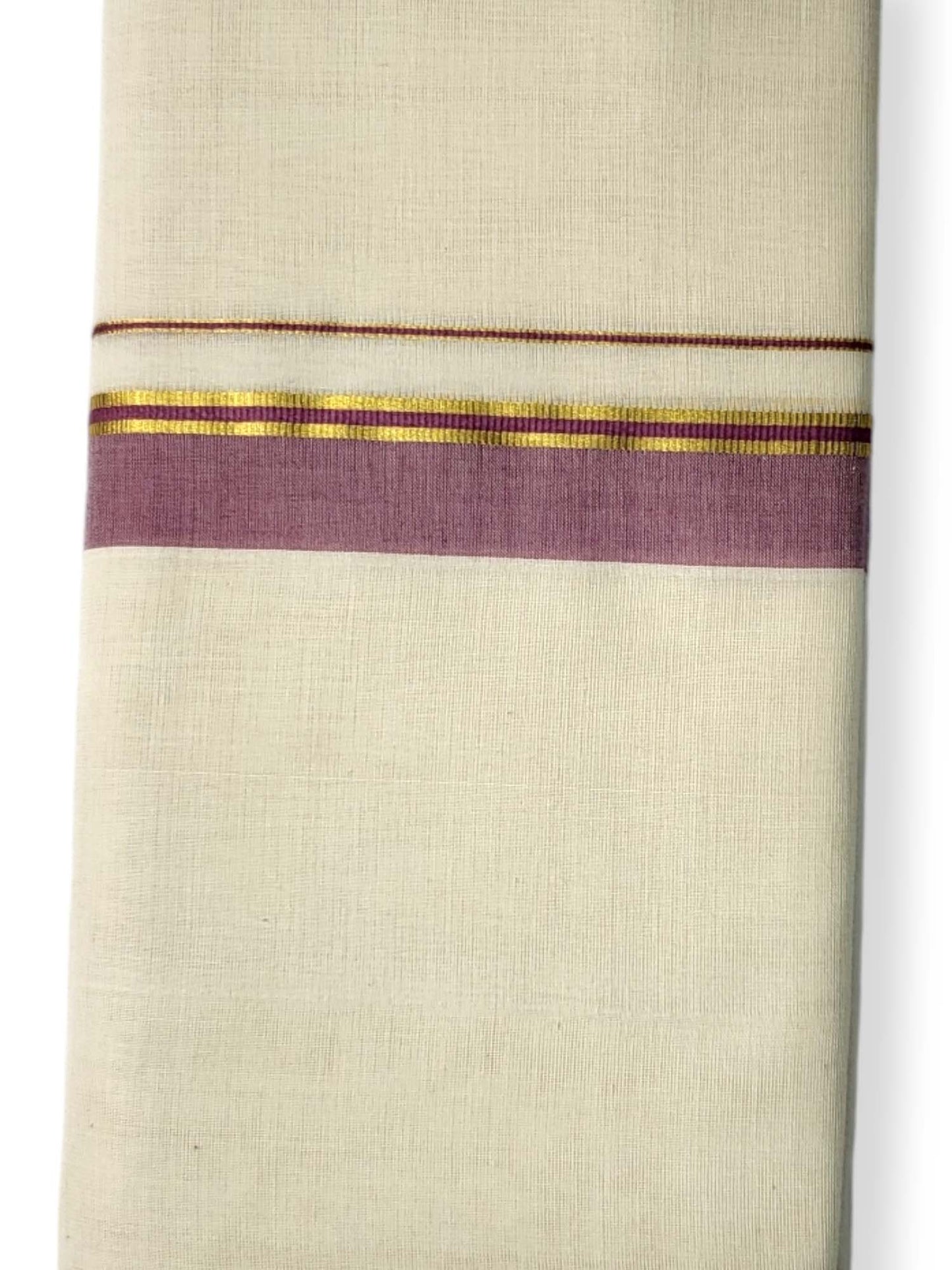  Kerala Balaramapuram Pure Cotton Handloom Mundu/Dhoti 