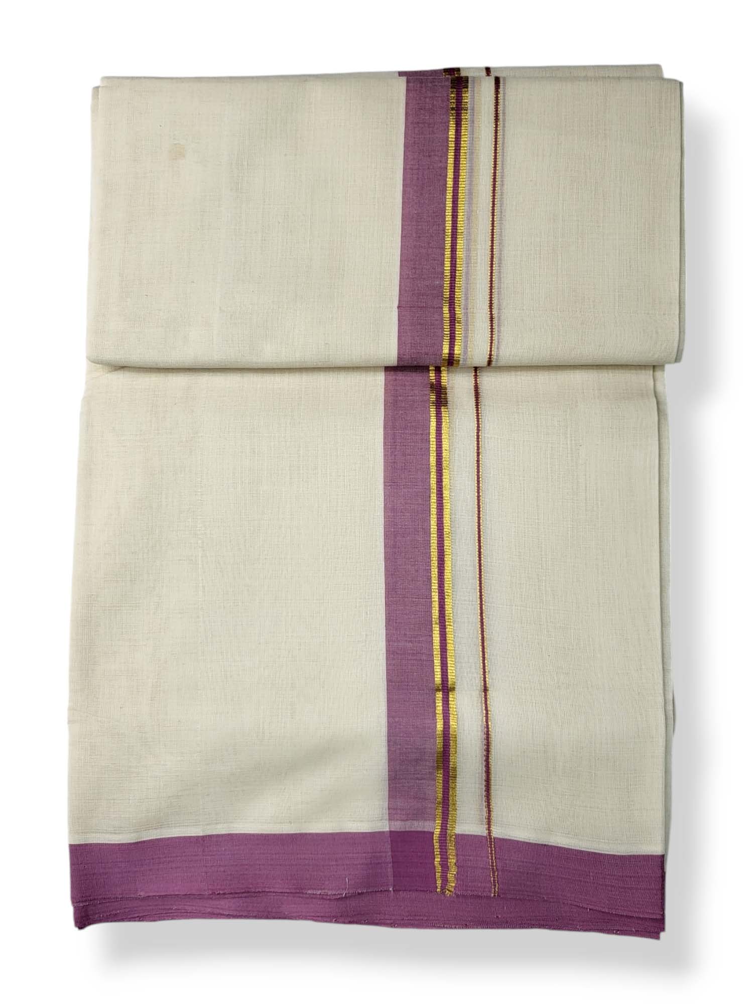  Kerala Balaramapuram Pure Cotton Handloom Mundu/Dhoti 