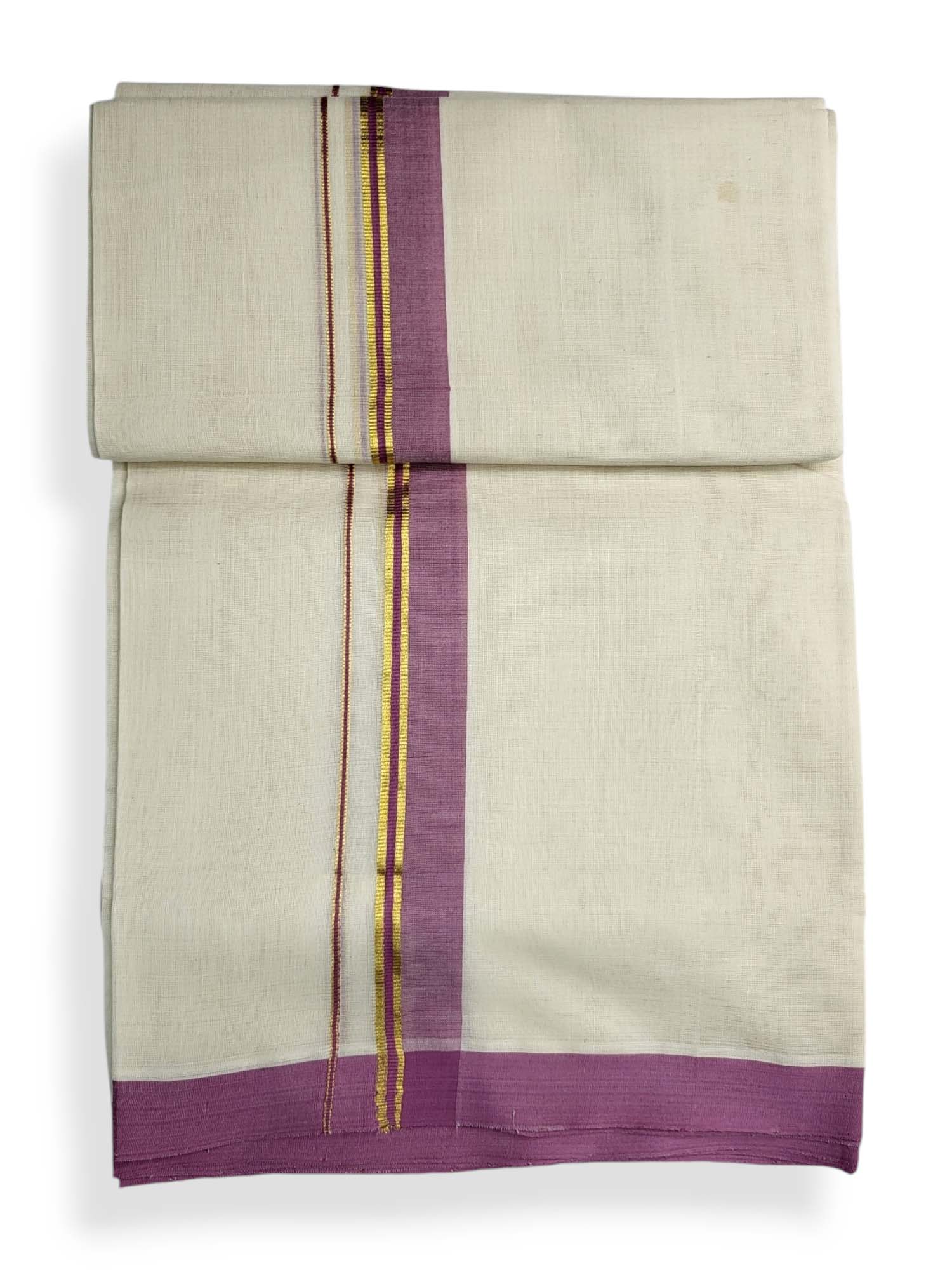  Kerala Balaramapuram Pure Cotton Handloom Mundu/Dhoti 