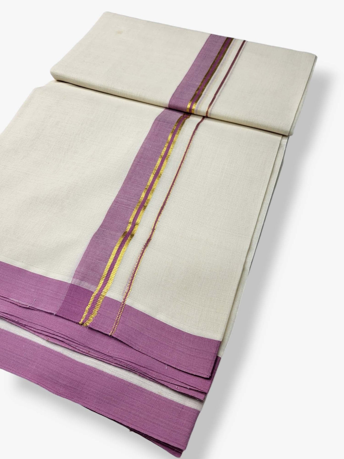  Kerala Balaramapuram Pure Cotton Handloom Mundu/Dhoti 