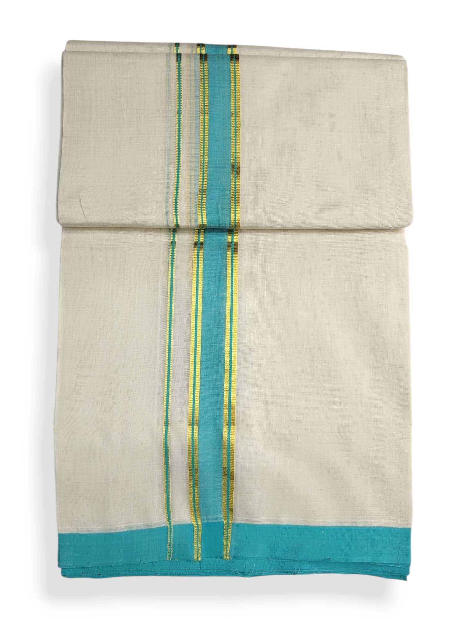  Kerala Balaramapuram Pure Cotton Handloom Mundu/Dhoti 