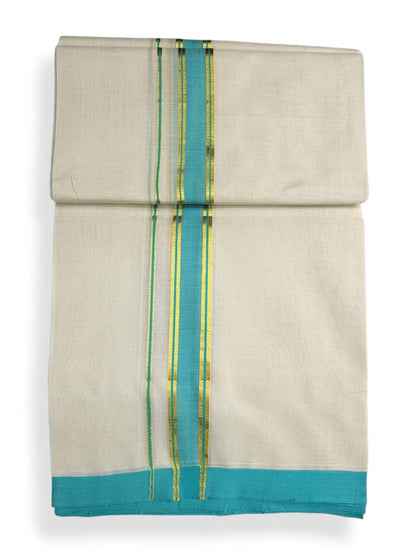  Kerala Balaramapuram Pure Cotton Handloom Mundu/Dhoti 