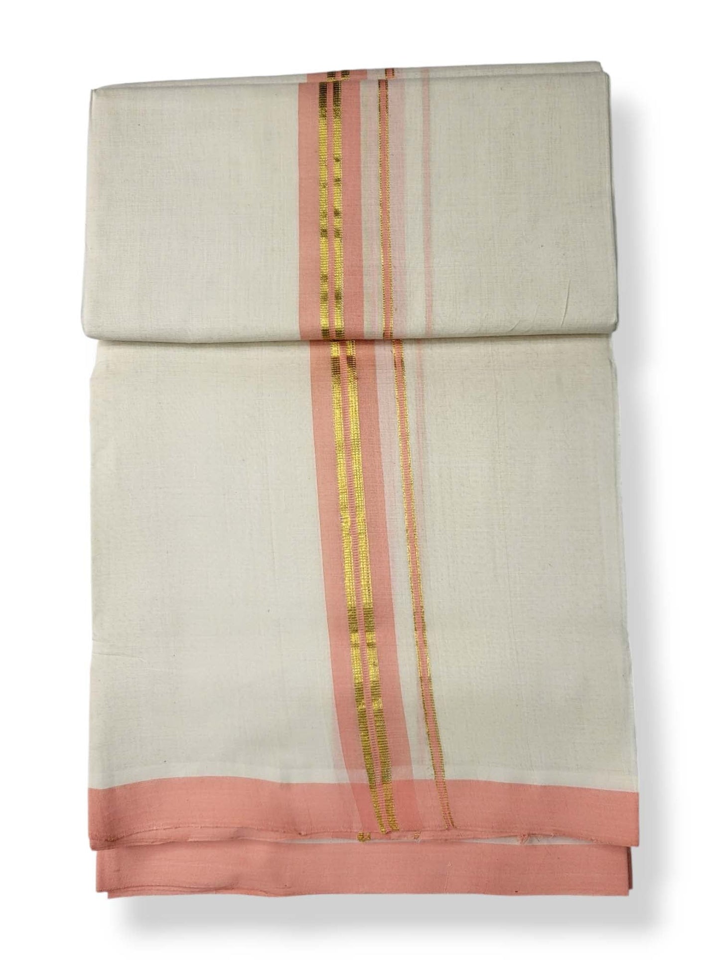  Kerala Balaramapuram Pure Cotton Handloom Mundu/Dhoti 