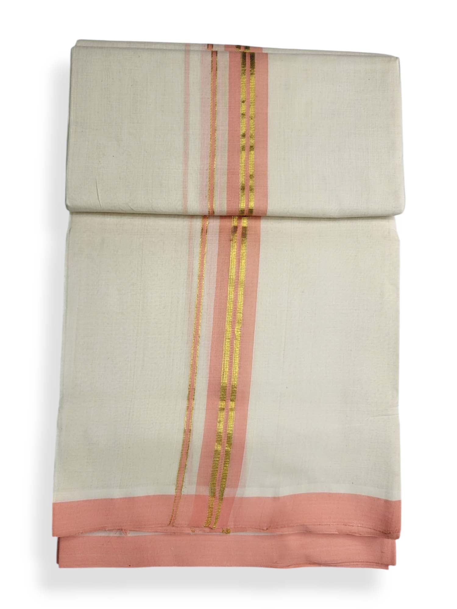  Kerala Balaramapuram Pure Cotton Handloom Mundu/Dhoti 