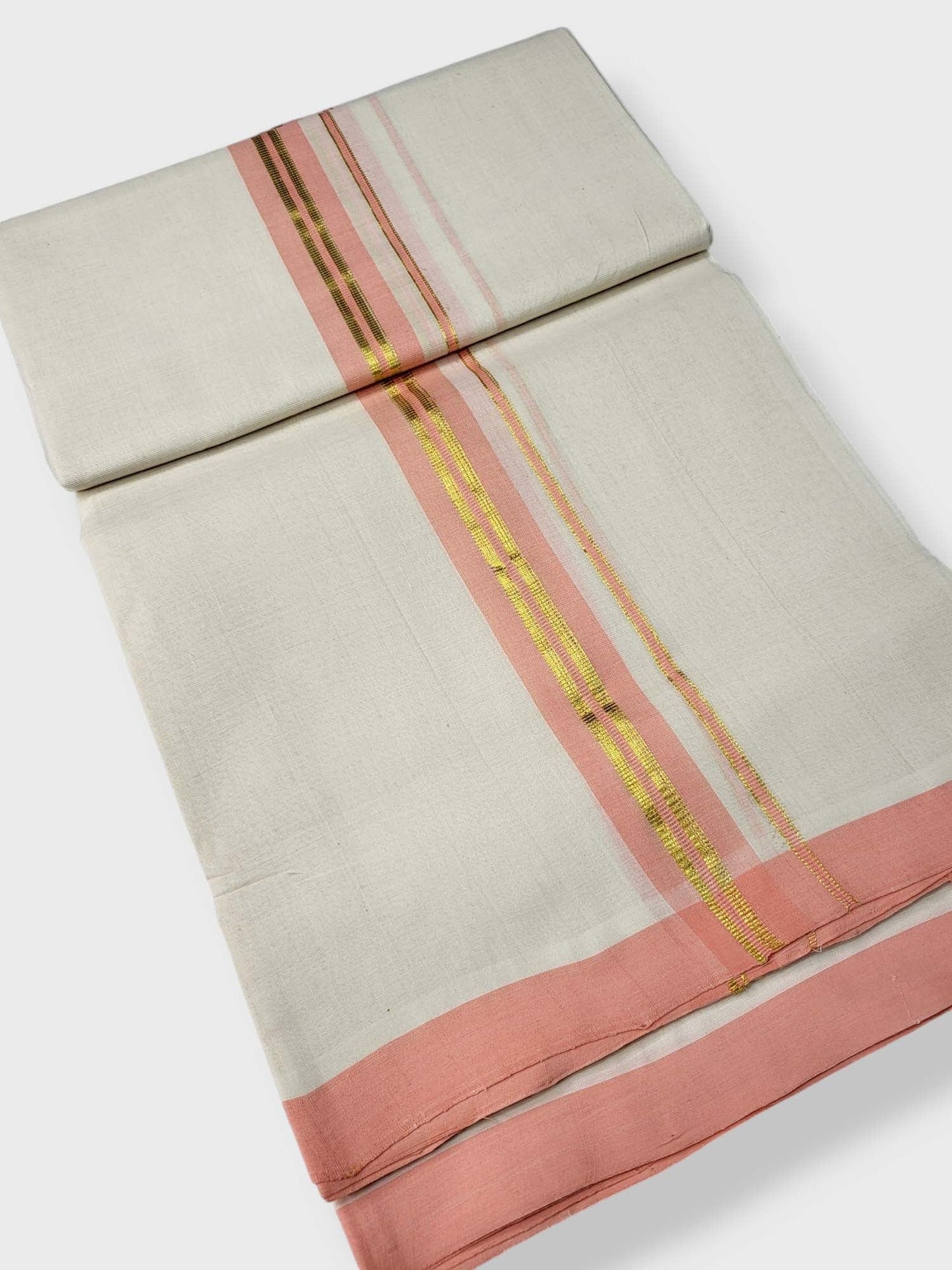  Kerala Balaramapuram Pure Cotton Handloom Mundu/Dhoti 