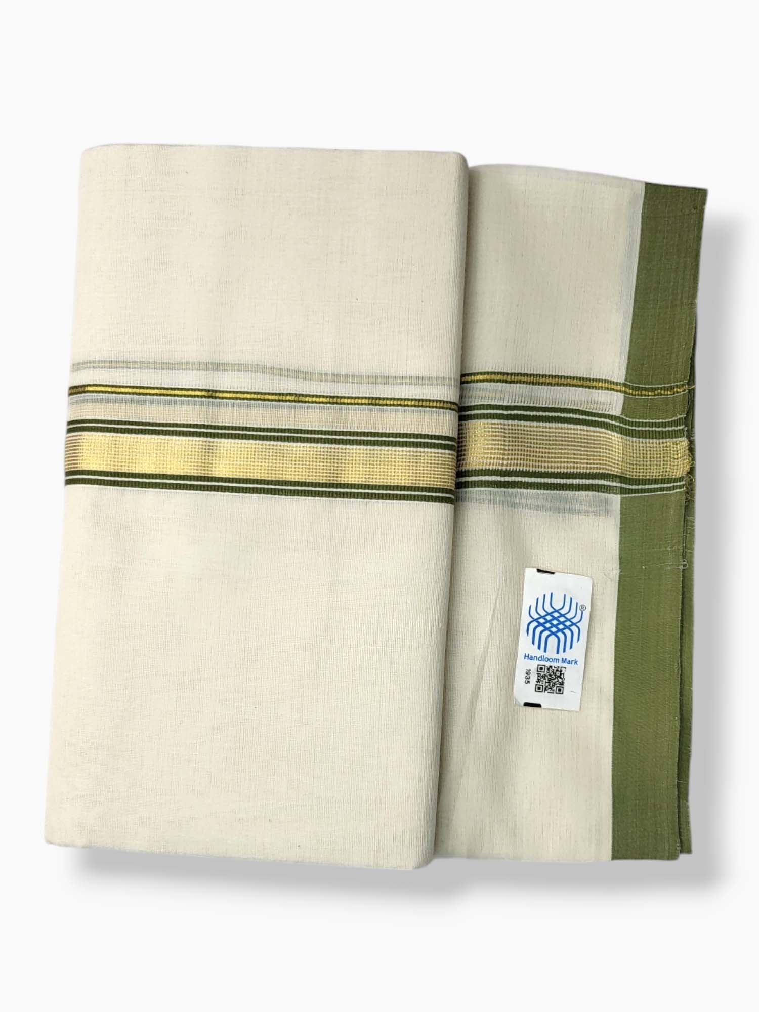  Kerala Balaramapuram Pure Cotton Handloom Mundu/Dhoti 