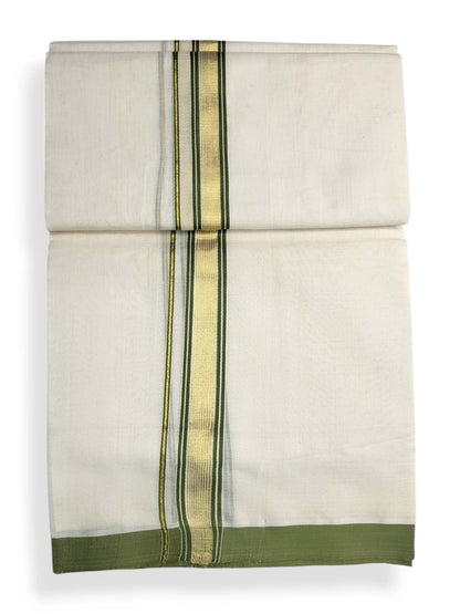  Kerala Balaramapuram Pure Cotton Handloom Mundu/Dhoti 