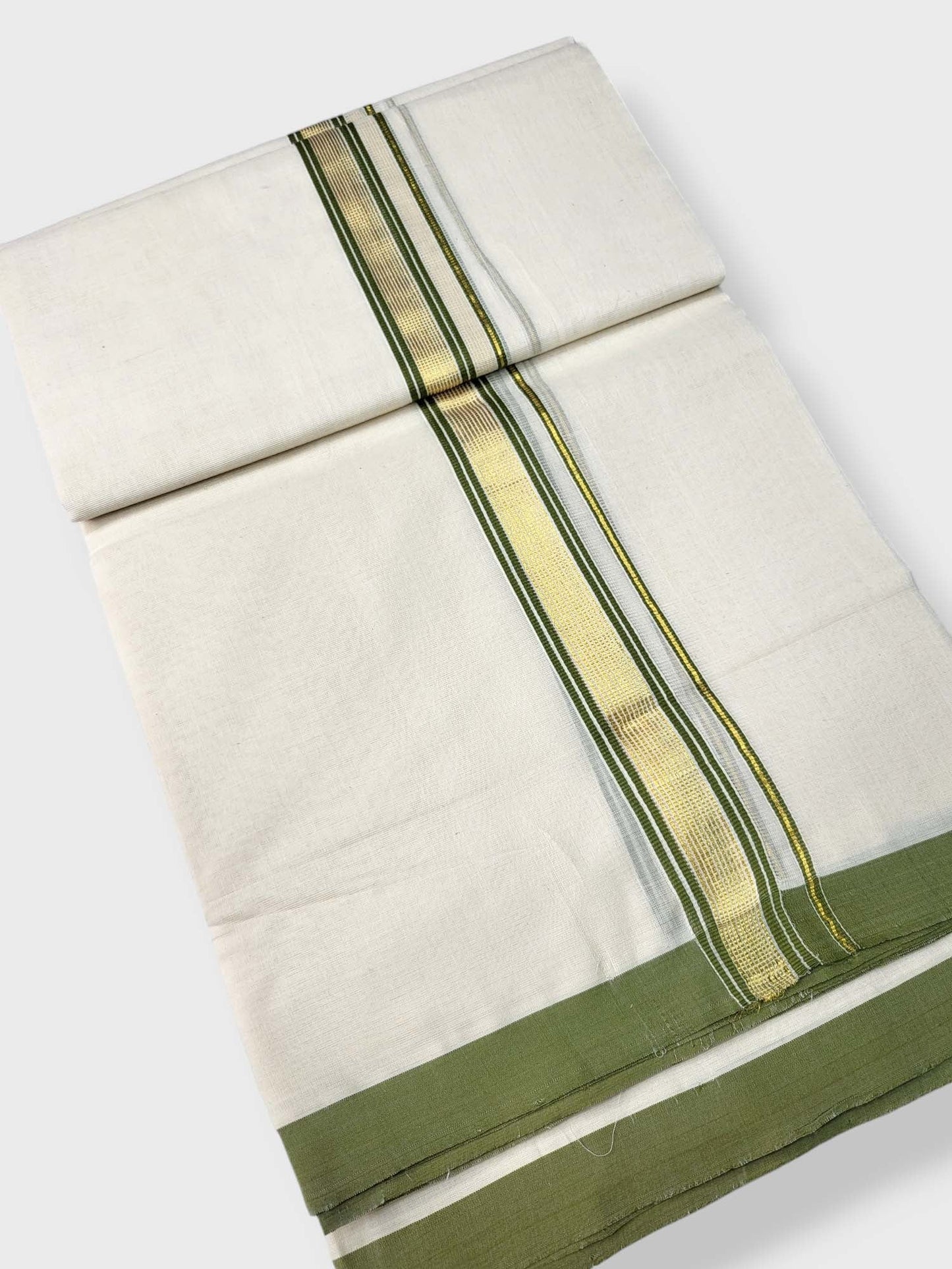  Kerala Balaramapuram Pure Cotton Handloom Mundu/Dhoti 