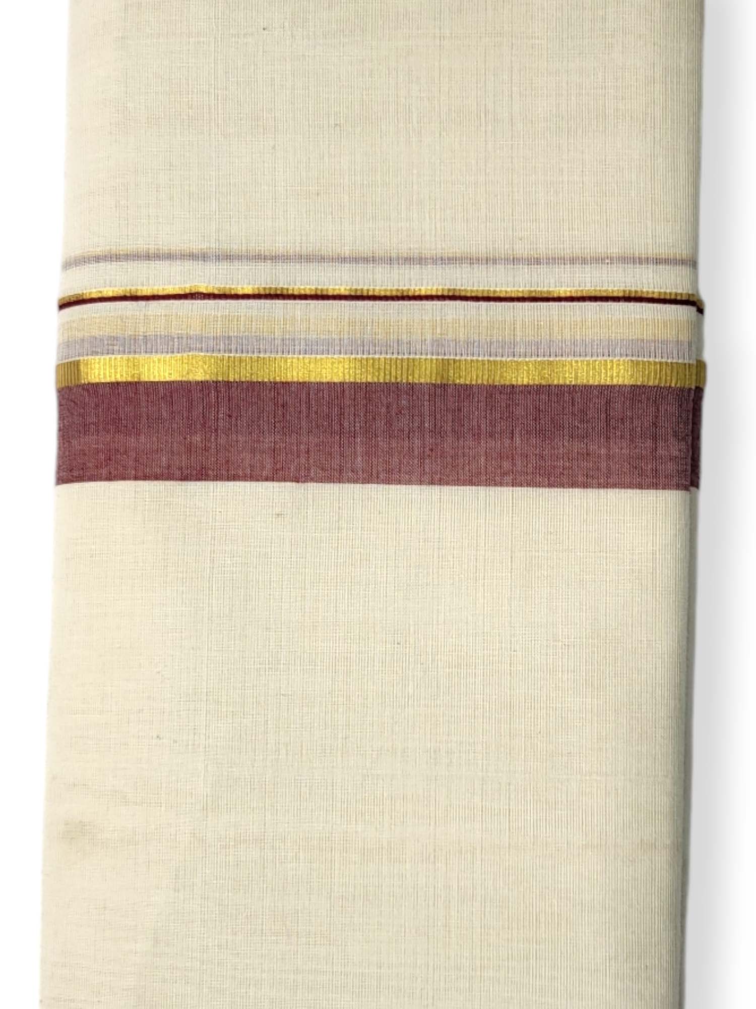  Kerala Balaramapuram Pure Cotton Handloom Mundu/Dhoti 