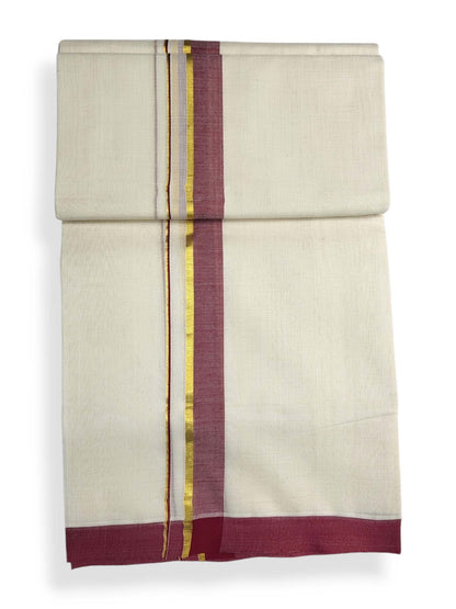  Kerala Balaramapuram Pure Cotton Handloom Mundu/Dhoti 