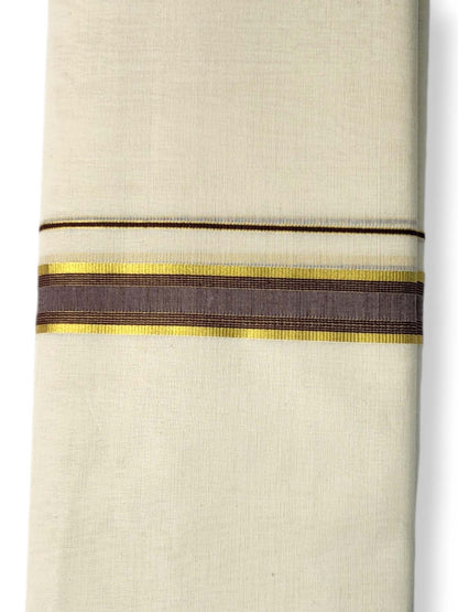  Kerala Balaramapuram Pure Cotton Handloom Mundu/Dhoti 