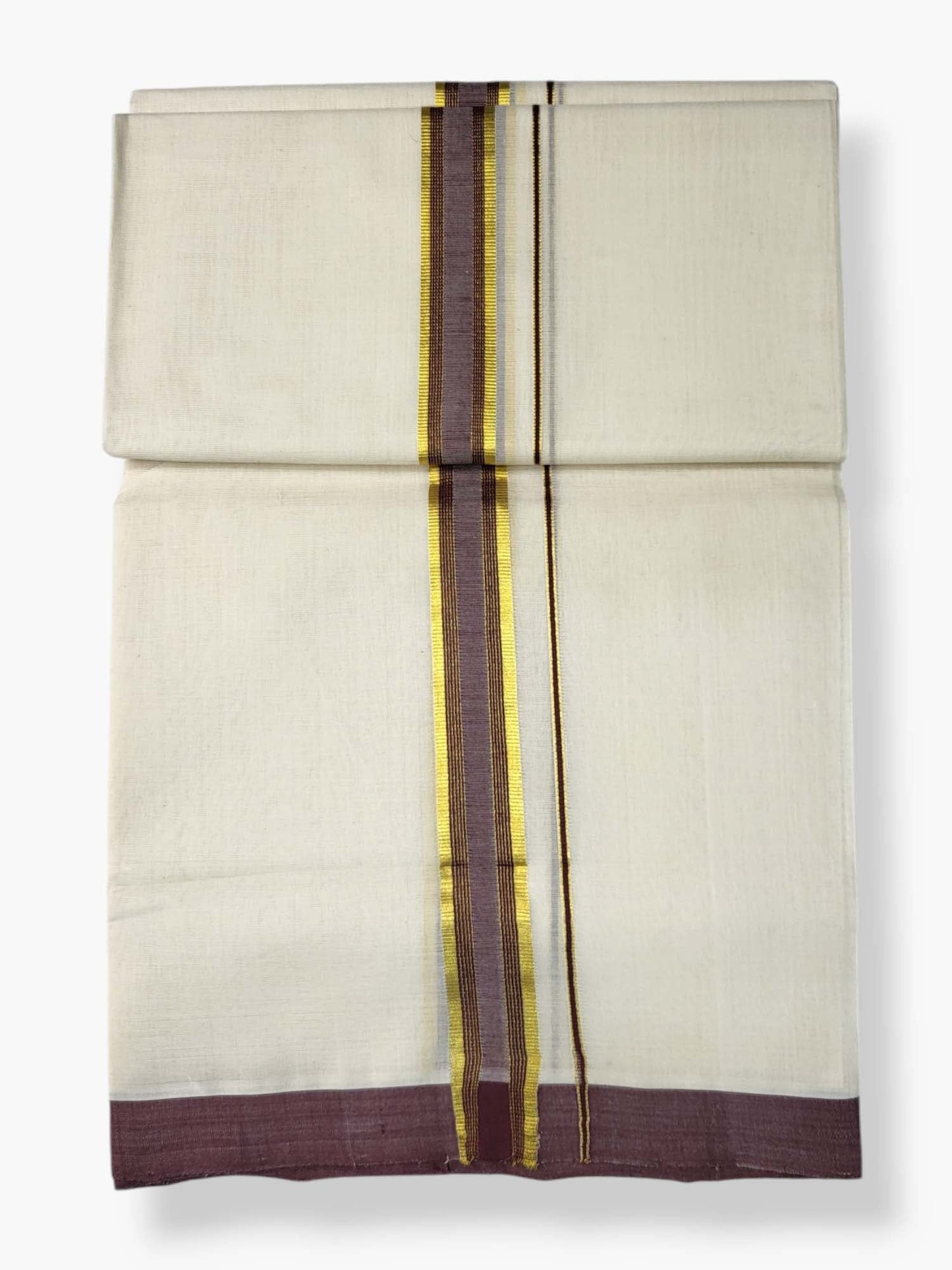  Kerala Balaramapuram Pure Cotton Handloom Mundu/Dhoti 