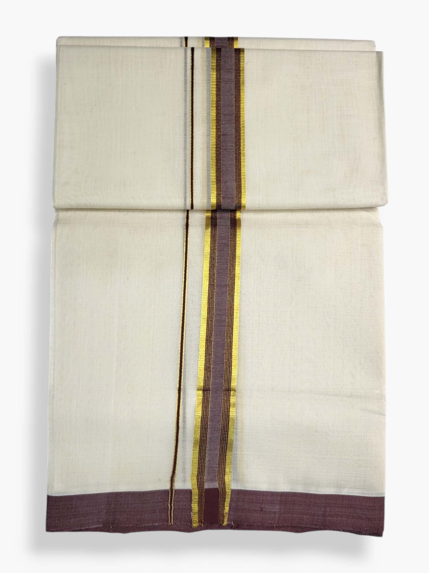  Kerala Balaramapuram Pure Cotton Handloom Mundu/Dhoti 