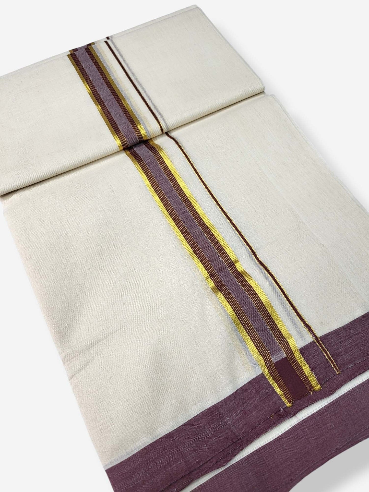  Kerala Balaramapuram Pure Cotton Handloom Mundu/Dhoti 