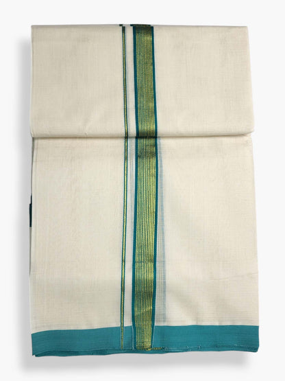  Kerala Balaramapuram Pure Cotton Handloom Mundu/Dhoti 