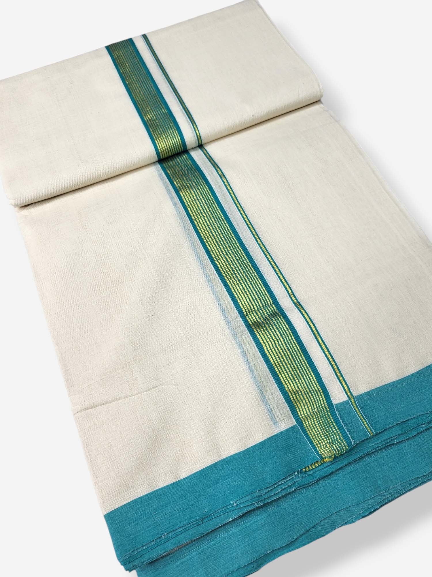  Kerala Balaramapuram Pure Cotton Handloom Mundu/Dhoti 