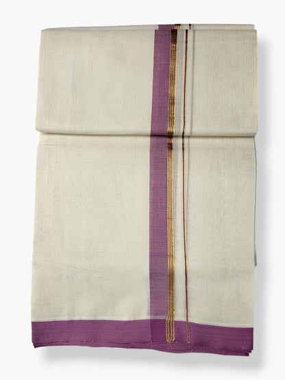  Kerala Balaramapuram Pure Cotton Handloom Mundu/Dhoti 