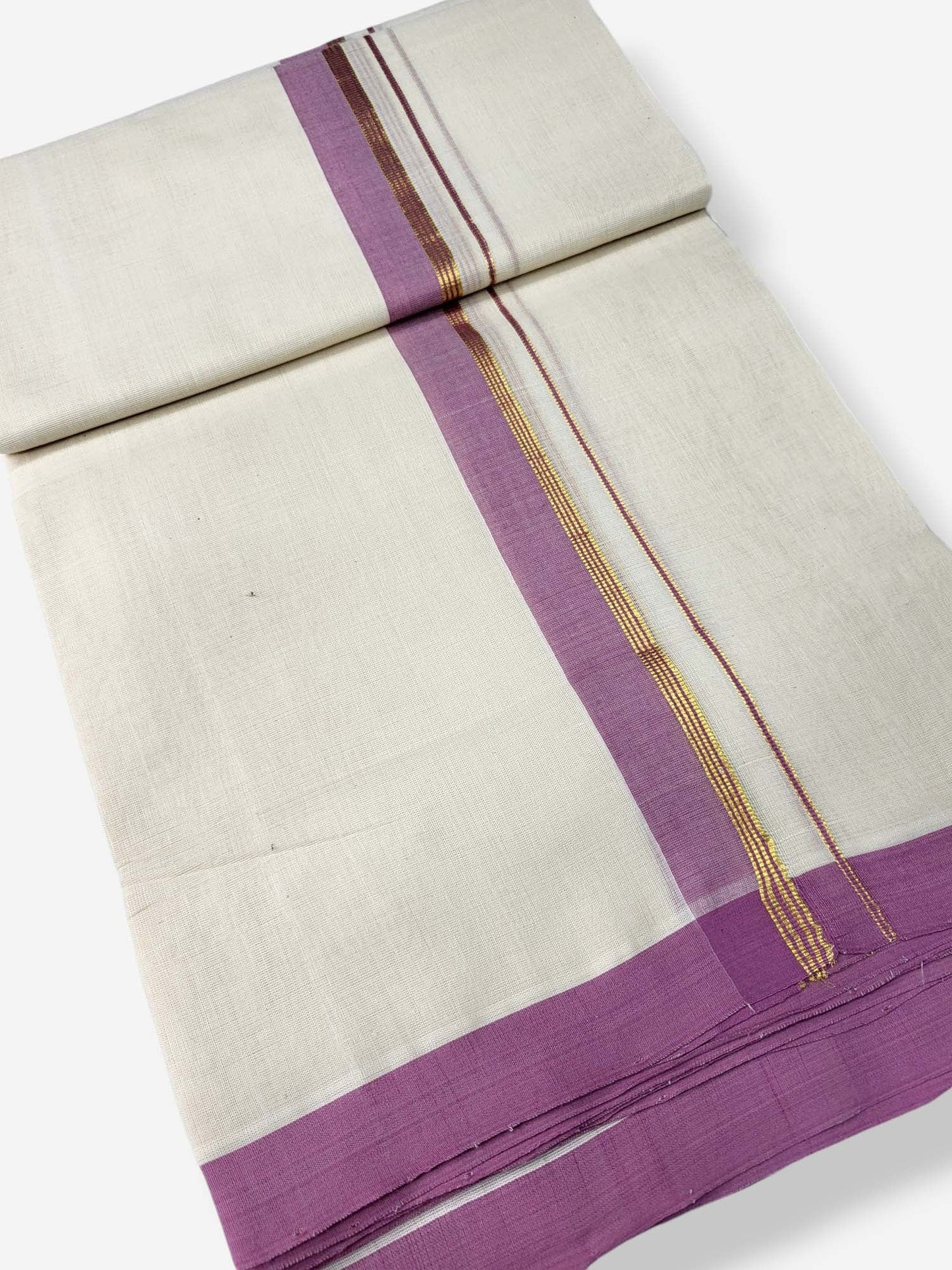  Kerala Balaramapuram Pure Cotton Handloom Mundu/Dhoti 