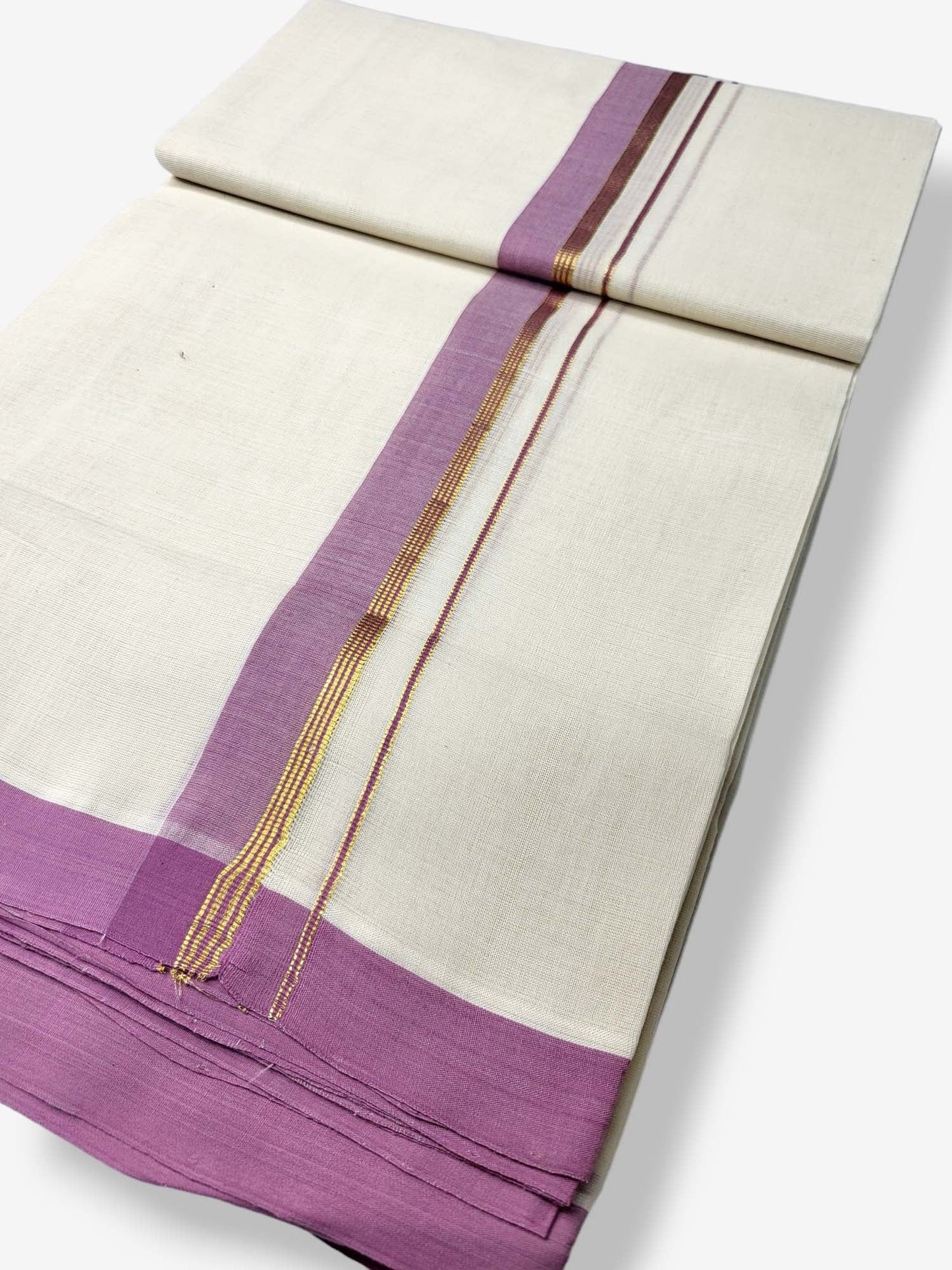  Kerala Balaramapuram Pure Cotton Handloom Mundu/Dhoti 