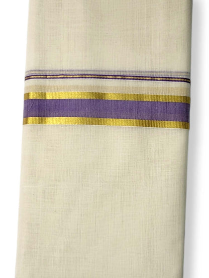  Kerala Balaramapuram Pure Cotton Handloom Mundu/Dhoti 