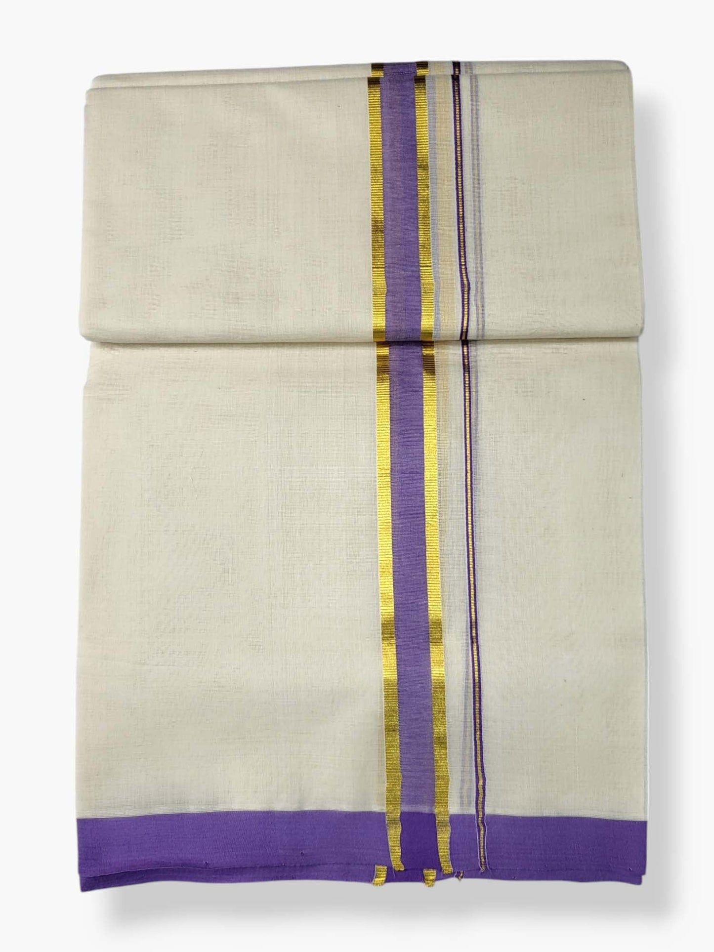  Kerala Balaramapuram Pure Cotton Handloom Mundu/Dhoti 