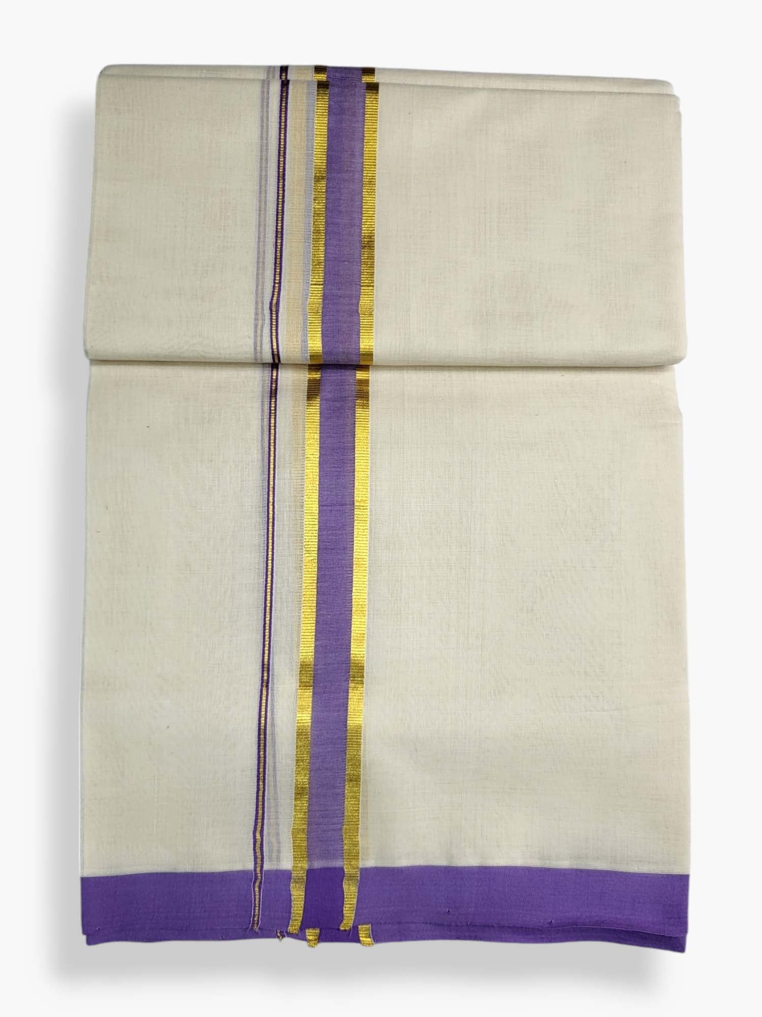  Kerala Balaramapuram Pure Cotton Handloom Mundu/Dhoti 