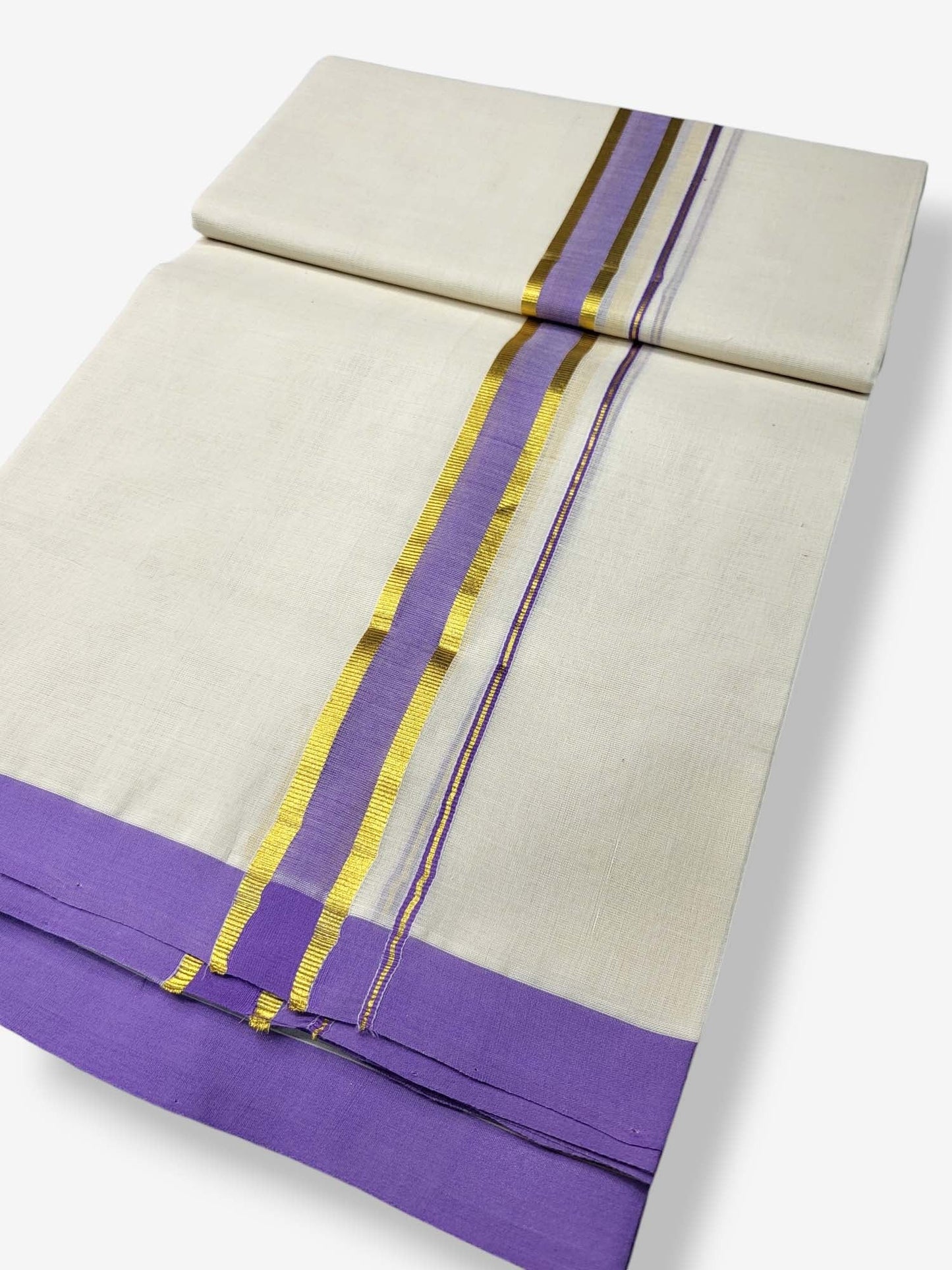  Kerala Balaramapuram Pure Cotton Handloom Mundu/Dhoti 