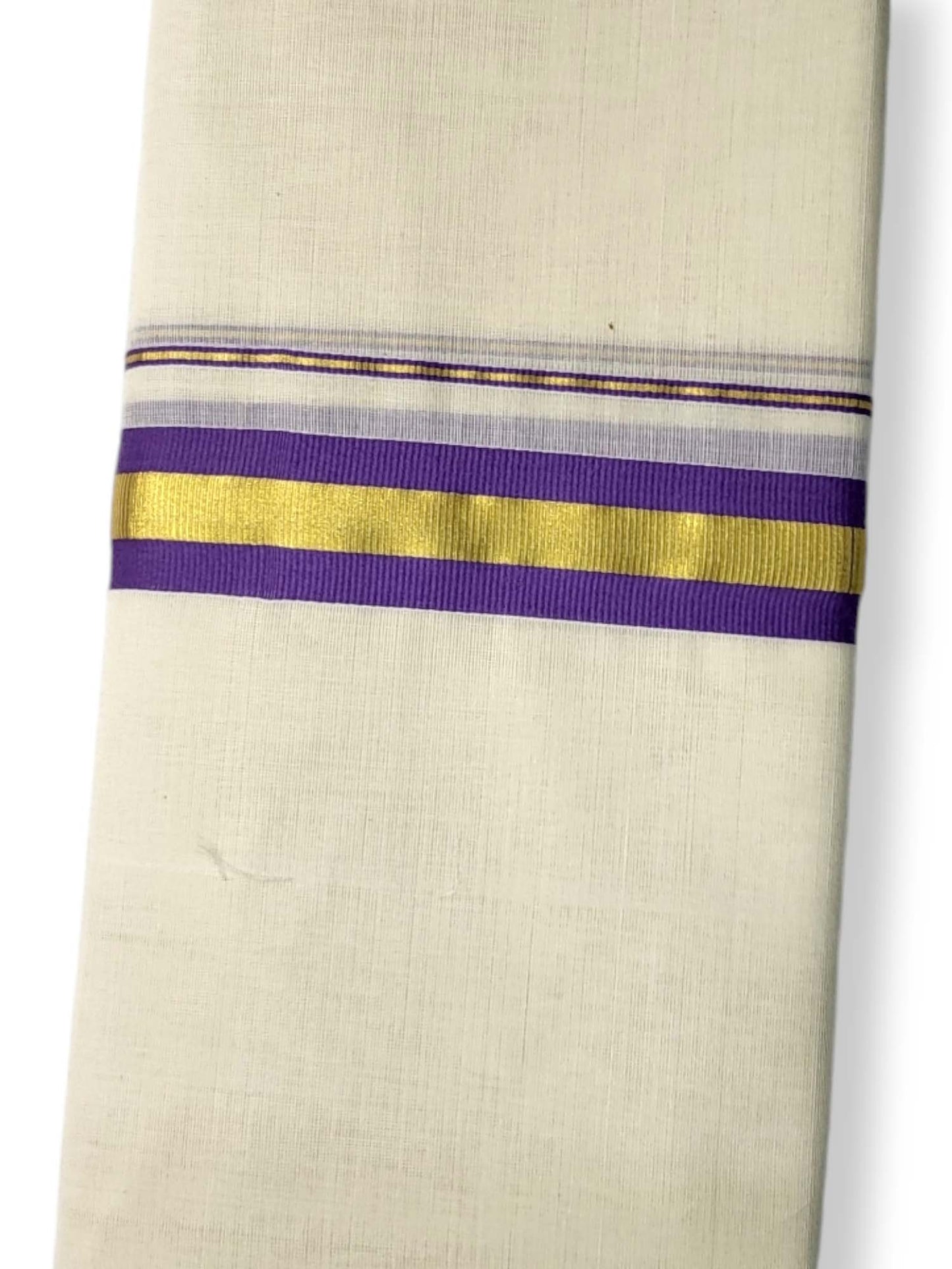  Kerala Balaramapuram Pure Cotton Handloom Mundu/Dhoti 