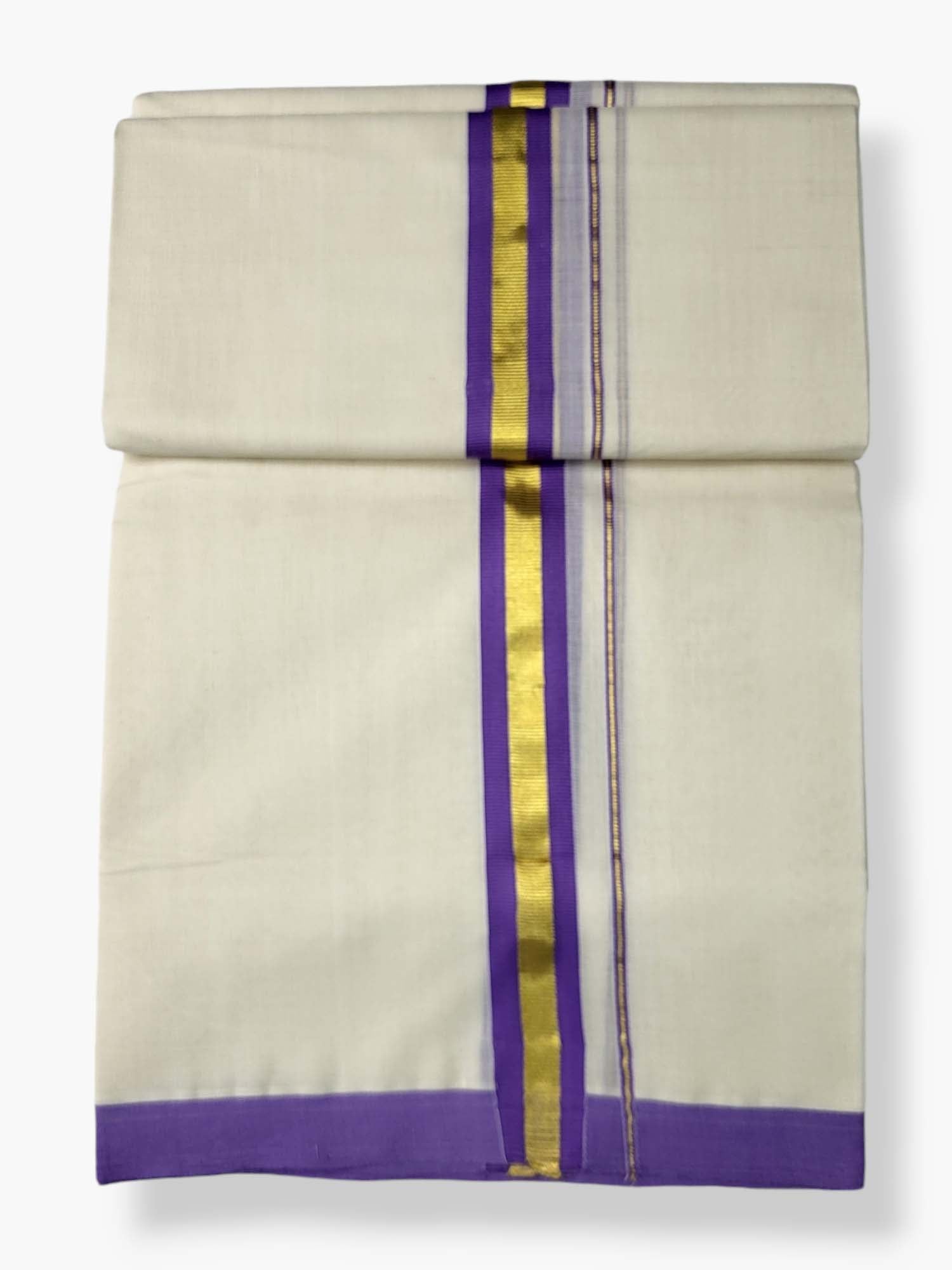  Kerala Balaramapuram Pure Cotton Handloom Mundu/Dhoti 