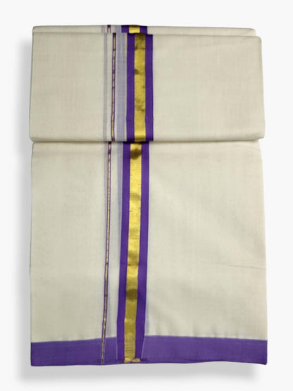  Kerala Balaramapuram Pure Cotton Handloom Mundu/Dhoti 