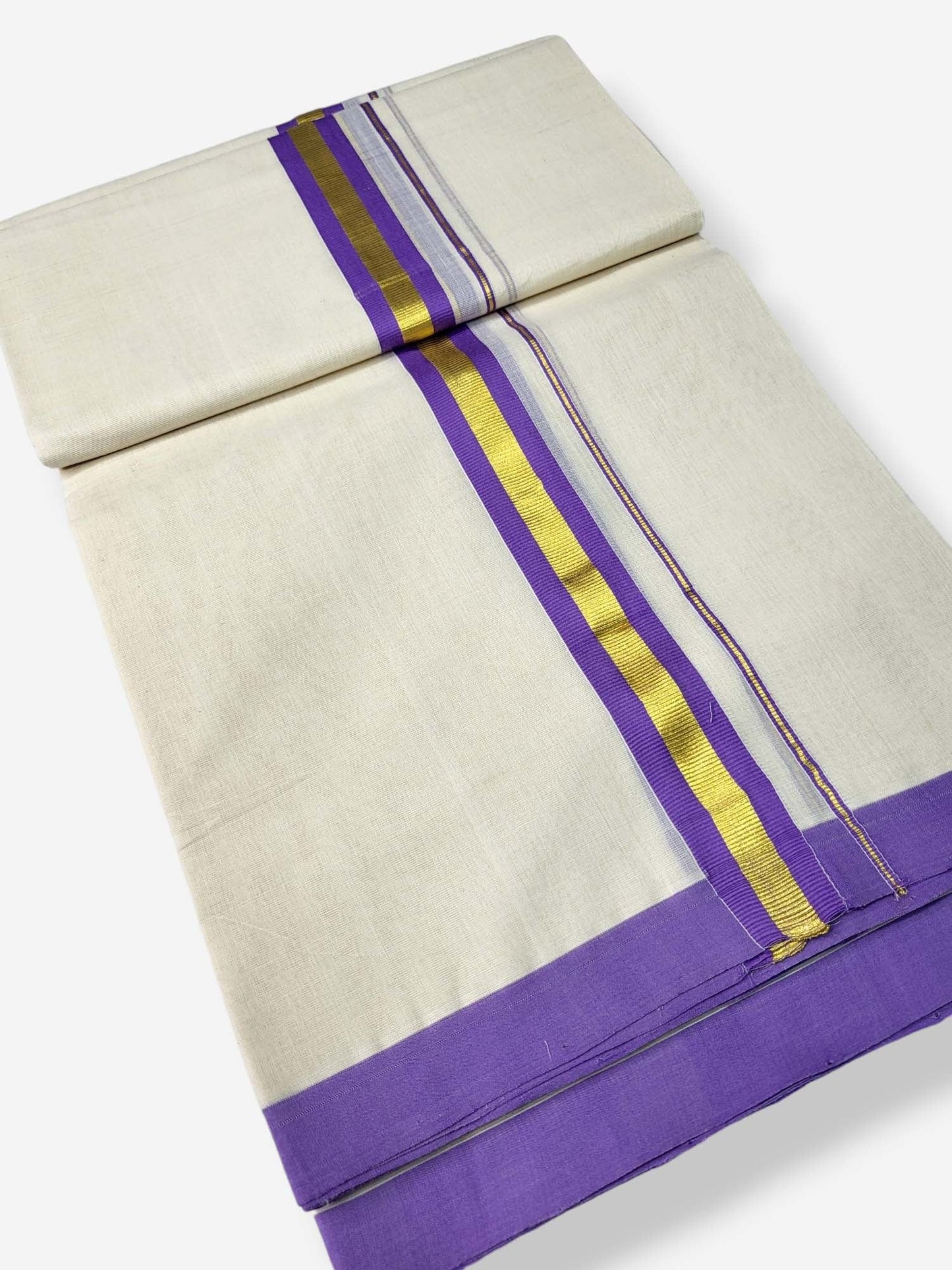  Kerala Balaramapuram Pure Cotton Handloom Mundu/Dhoti 