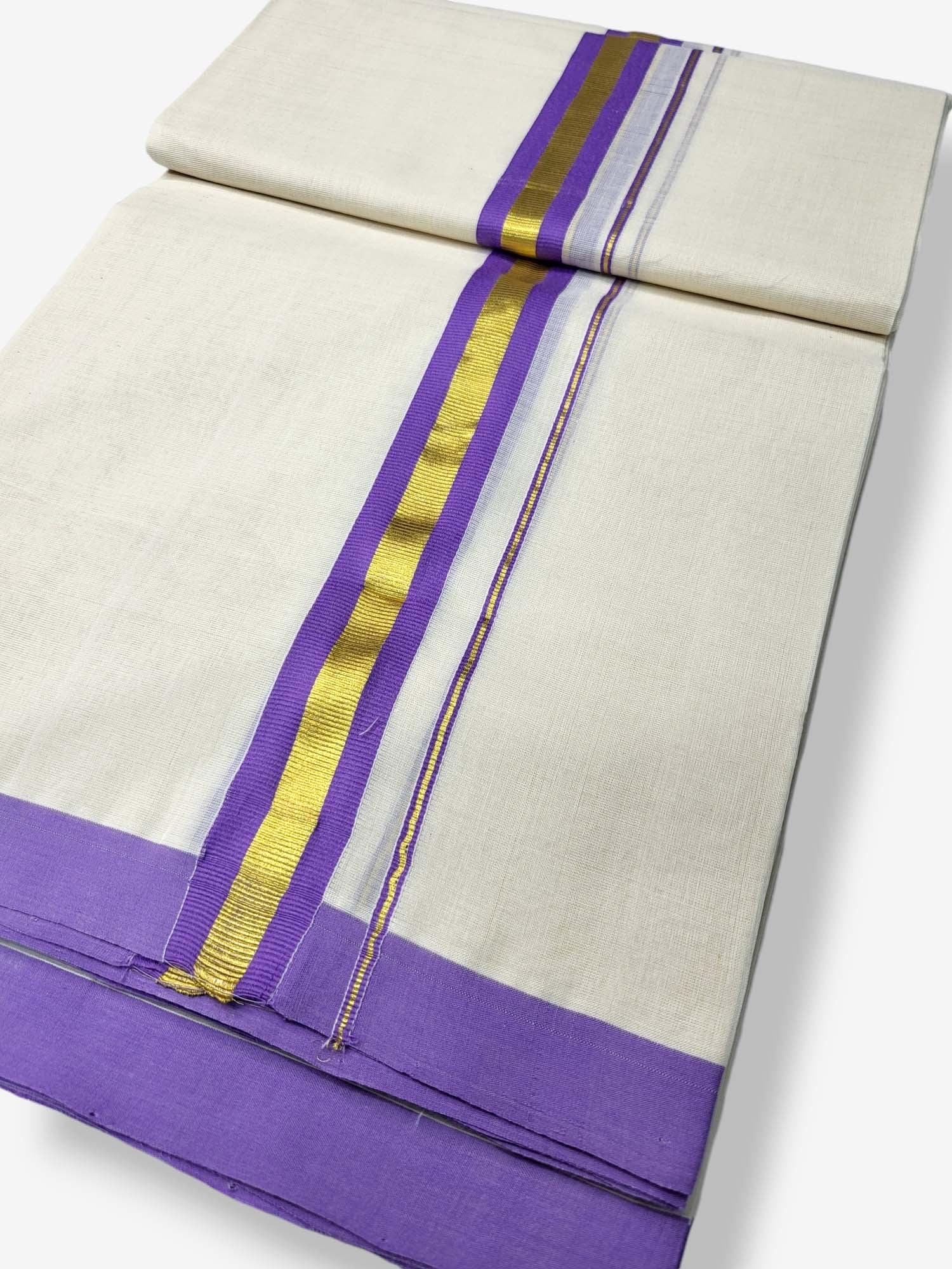  Kerala Balaramapuram Pure Cotton Handloom Mundu/Dhoti 