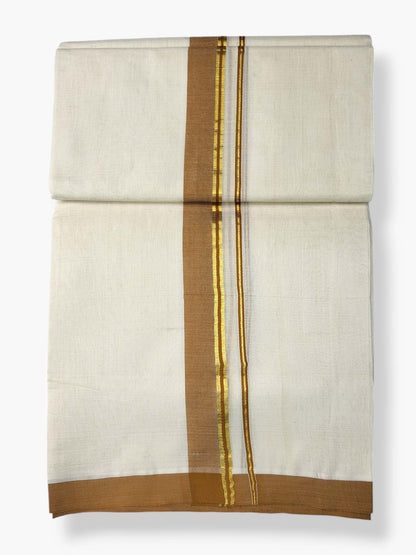  Kerala Balaramapuram Pure Cotton Handloom Mundu/Dhoti 