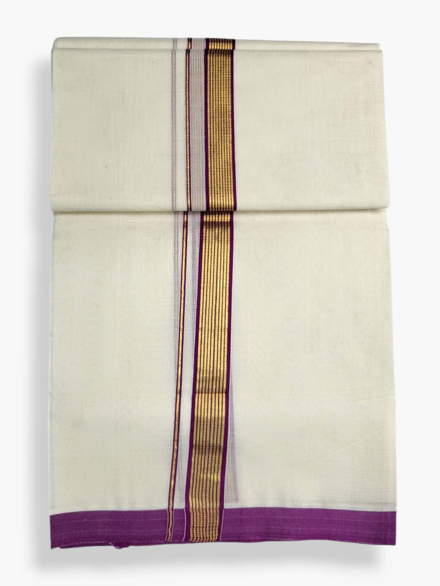  Kerala Balaramapuram Pure Cotton Handloom Mundu/Dhoti 