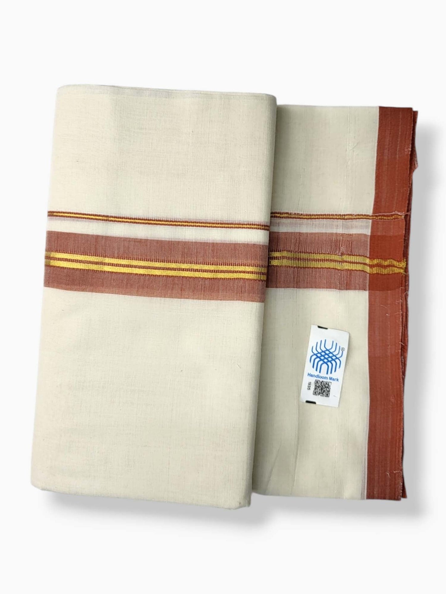  Kerala Balaramapuram Pure Cotton Handloom Mundu/Dhoti 