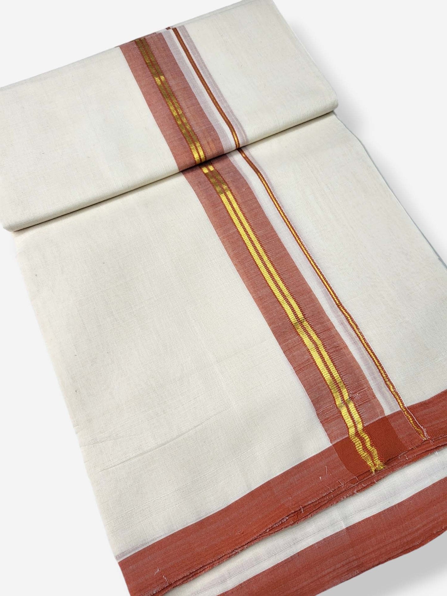  Kerala Balaramapuram Pure Cotton Handloom Mundu/Dhoti 