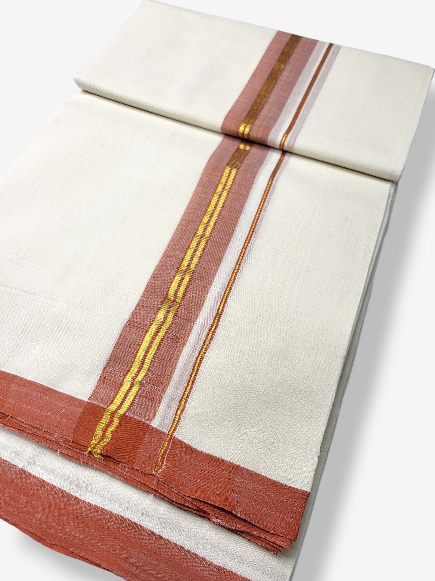  Kerala Balaramapuram Pure Cotton Handloom Mundu/Dhoti 