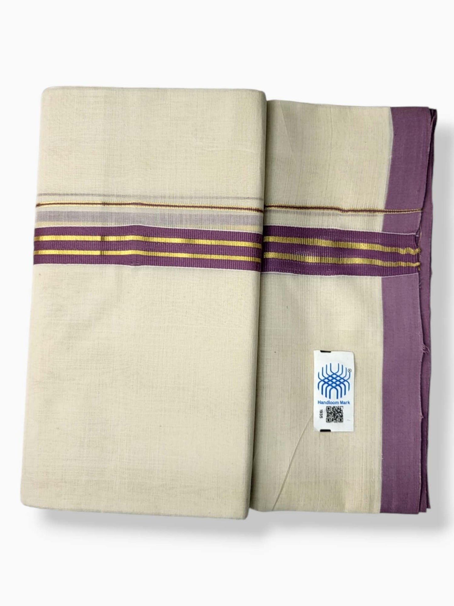  Kerala Balaramapuram Pure Cotton Handloom Mundu/Dhoti 