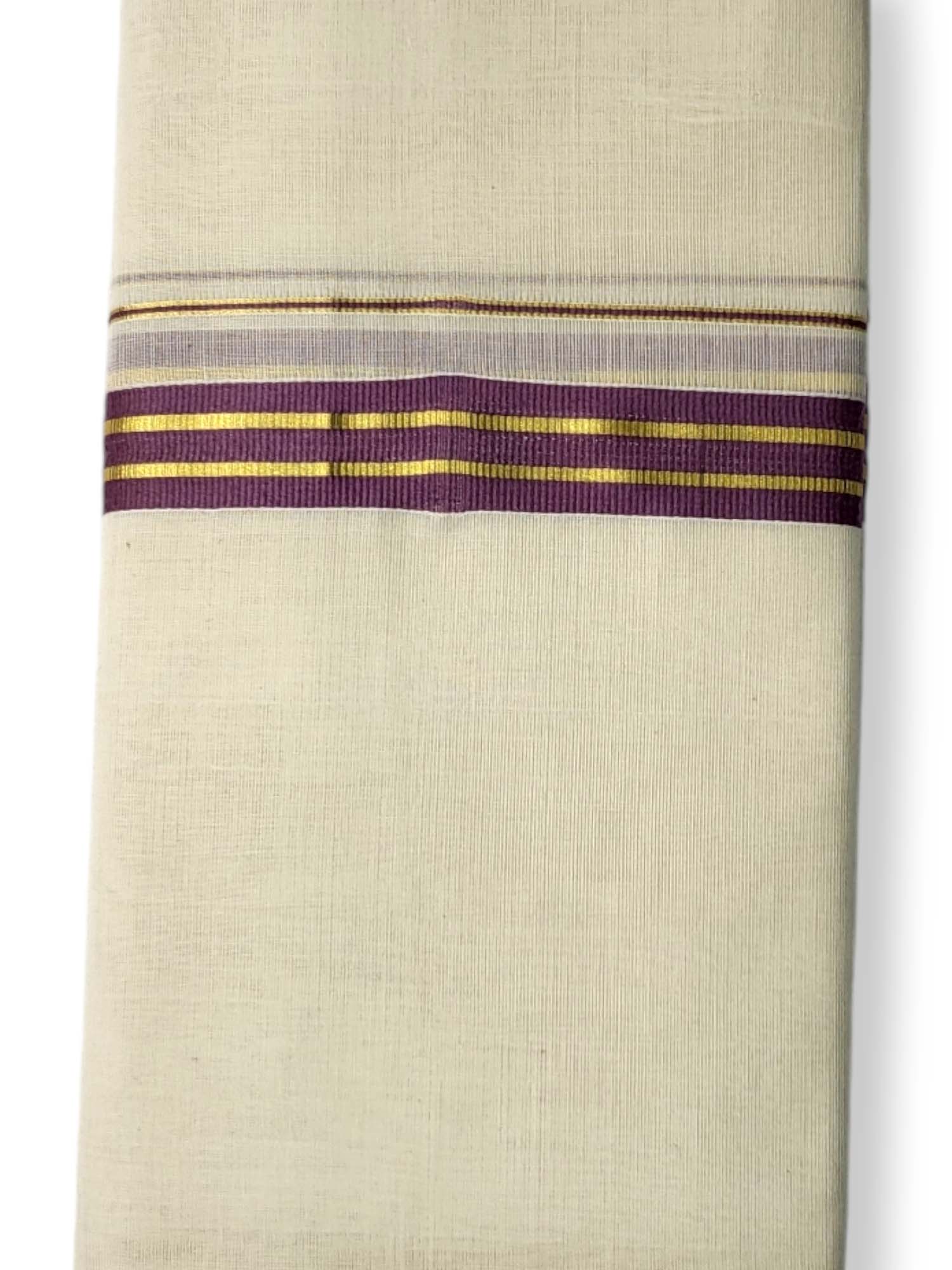  Kerala Balaramapuram Pure Cotton Handloom Mundu/Dhoti 