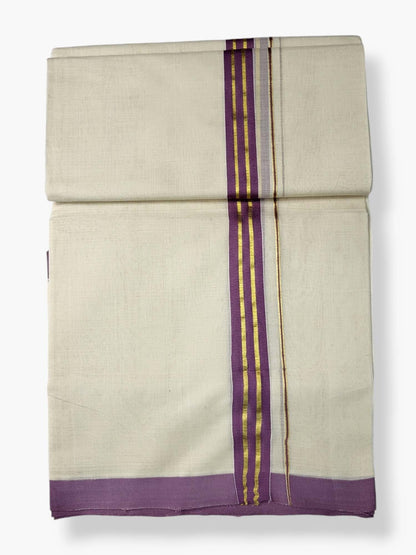  Kerala Balaramapuram Pure Cotton Handloom Mundu/Dhoti 