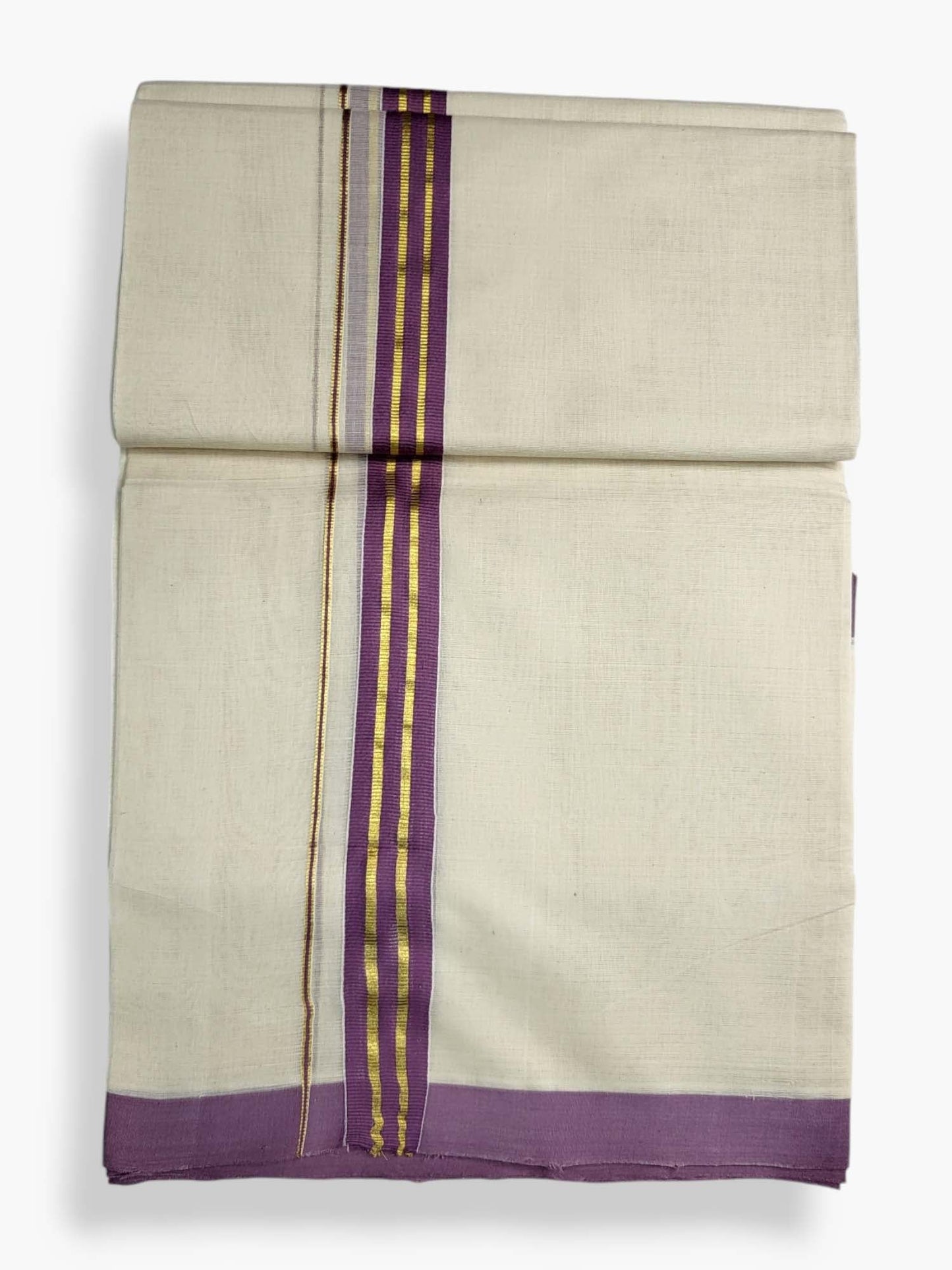  Kerala Balaramapuram Pure Cotton Handloom Mundu/Dhoti 